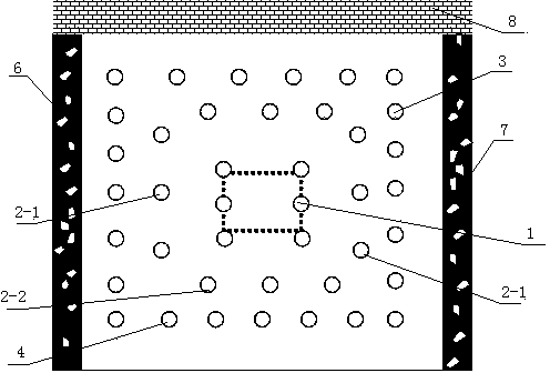 Rock drilling and explosion method for mining