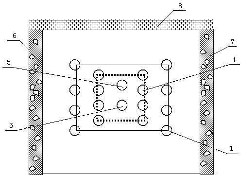 Rock drilling and explosion method for mining