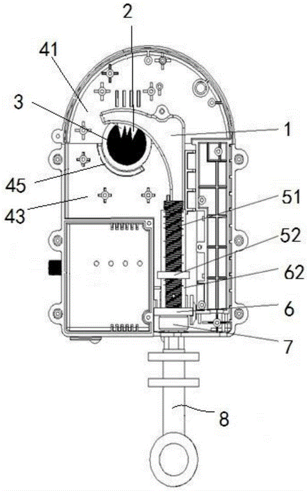 Puncture electricity-taking device and electric equipment equipped with the same