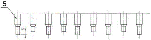 Die for multi-hole machining of aluminum template