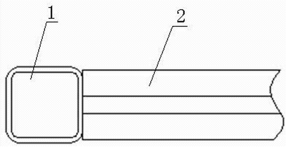 Square profile butt joint method and connection structure