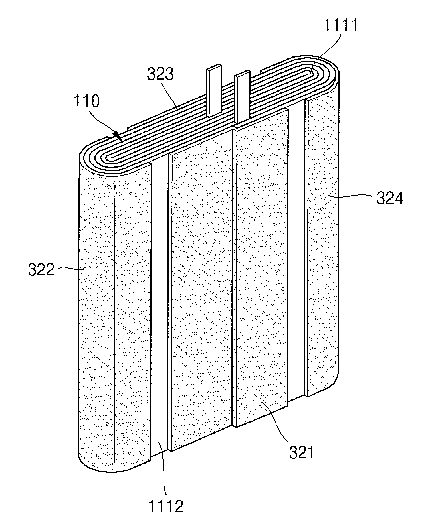 Secondary battery with finishing tapes