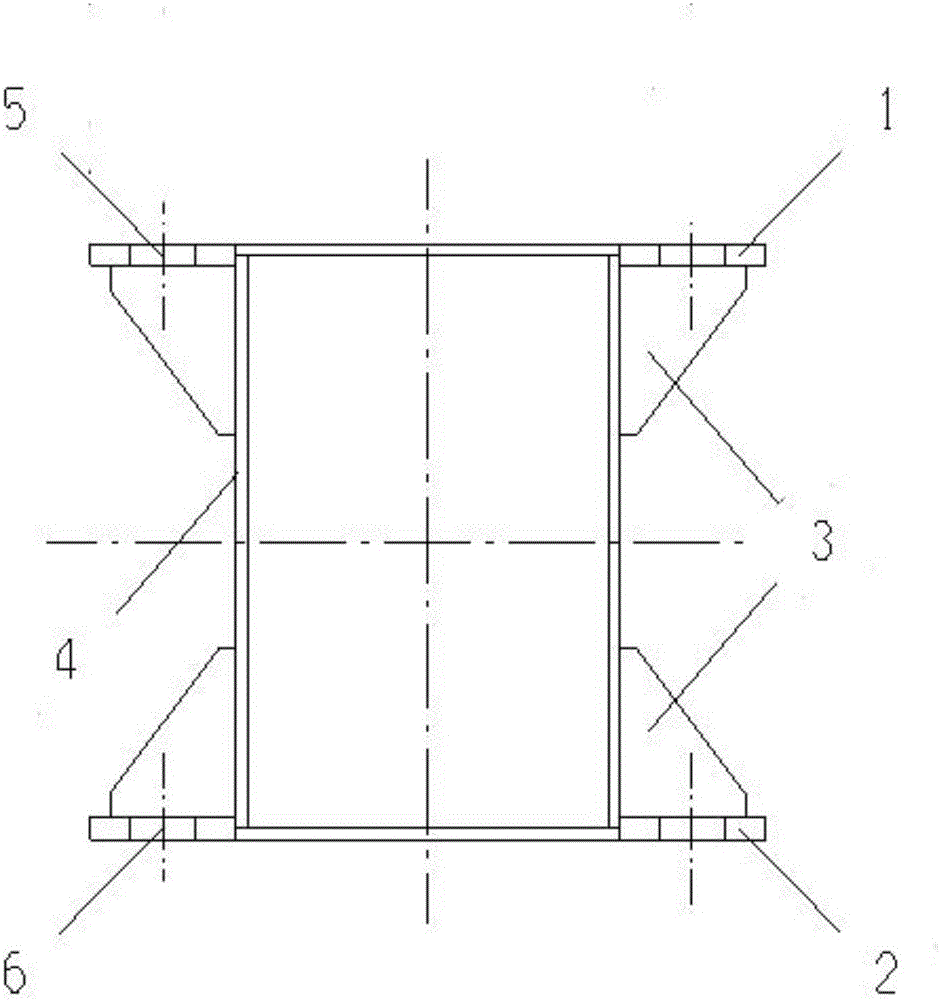 Automatic-rectifying zero-error foundation bolt flanged connection structure