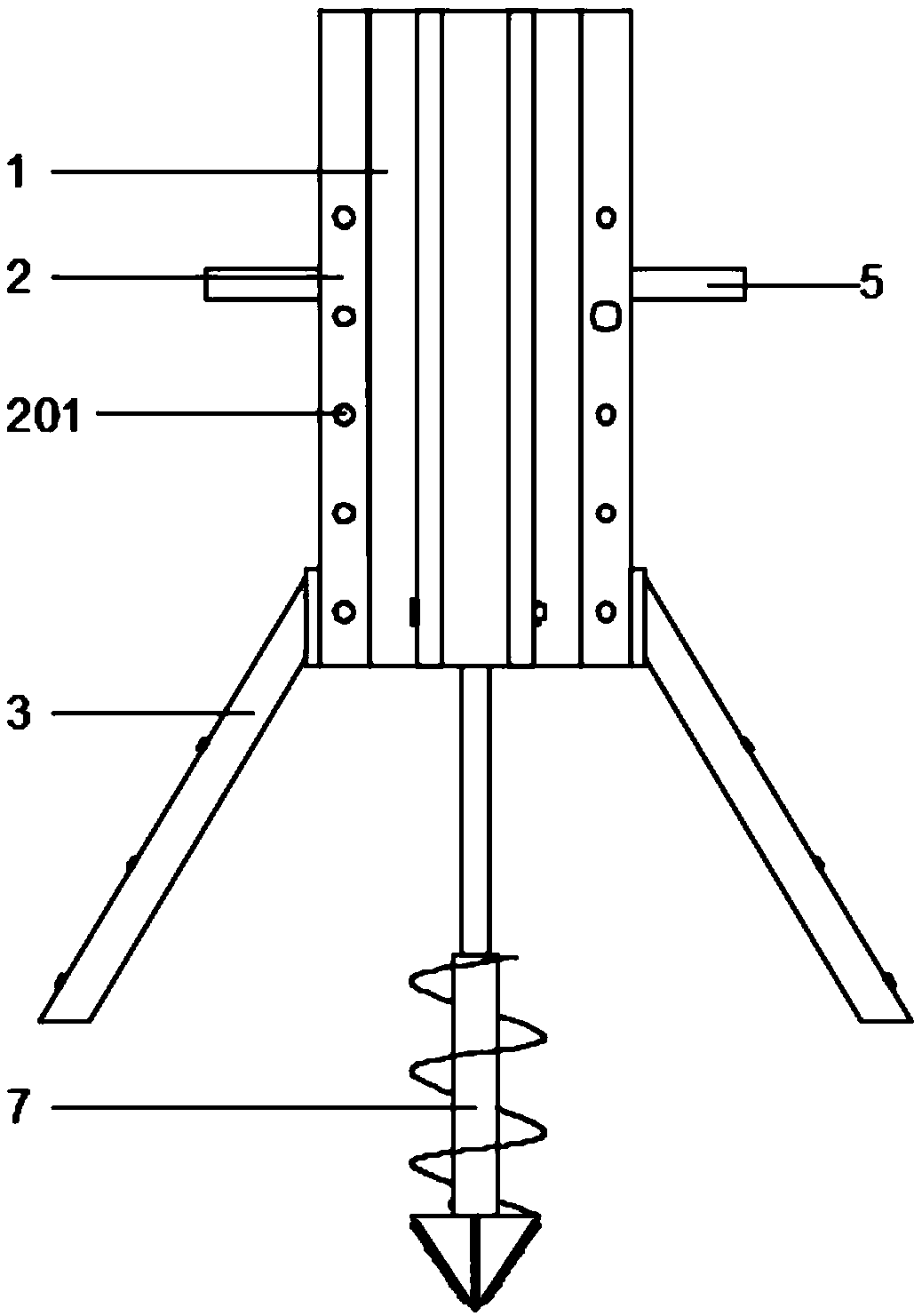 Adjustable anti-splash digging device used for plant planting