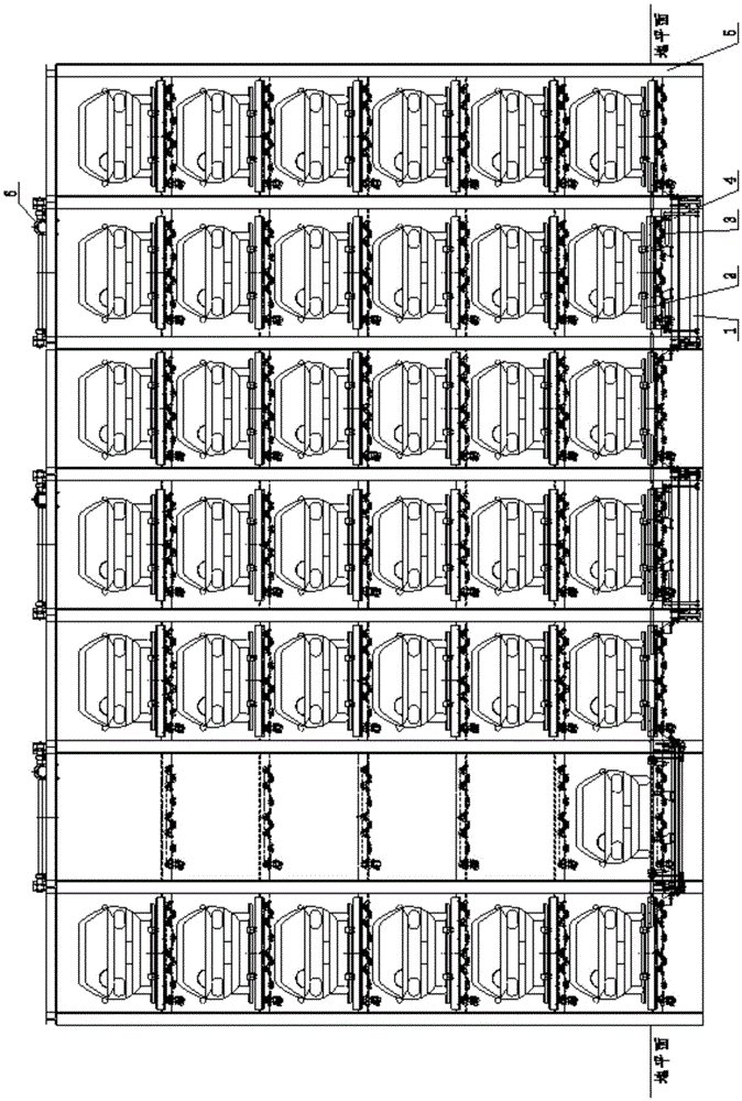Multi-storey vertical lifting comb type three-dimensional parking equipment and method for accessing cars