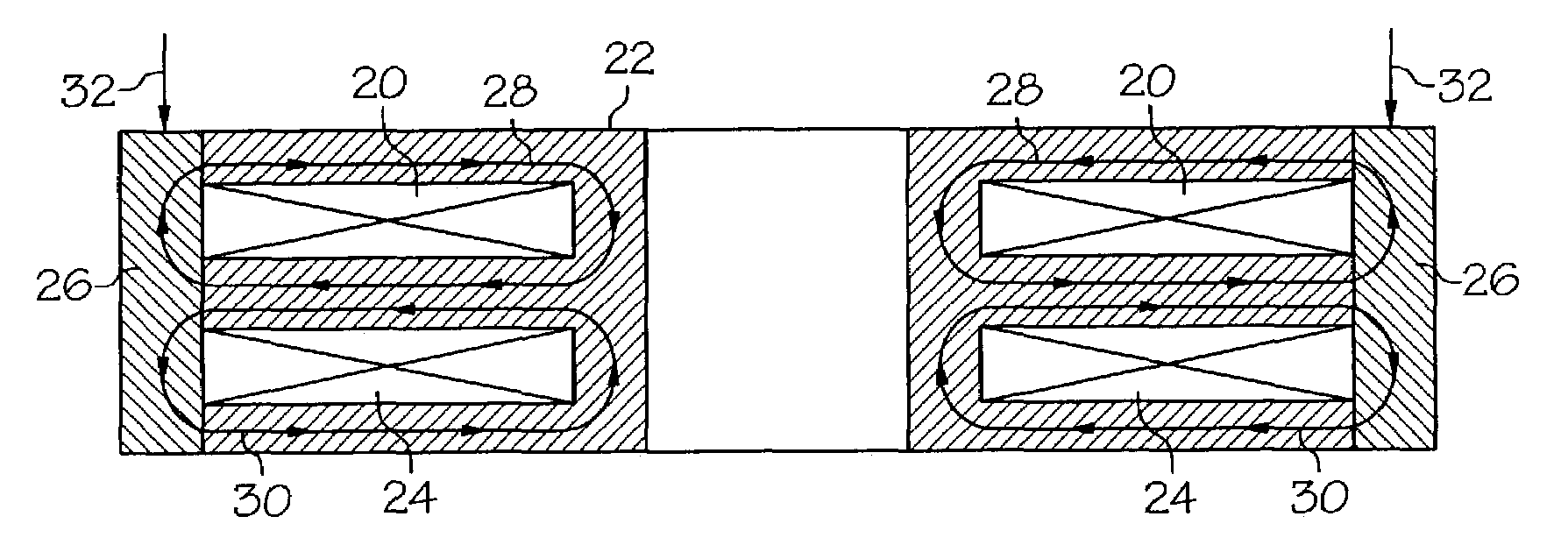 Method for detecting a change in permeability of a magnetostrictive object