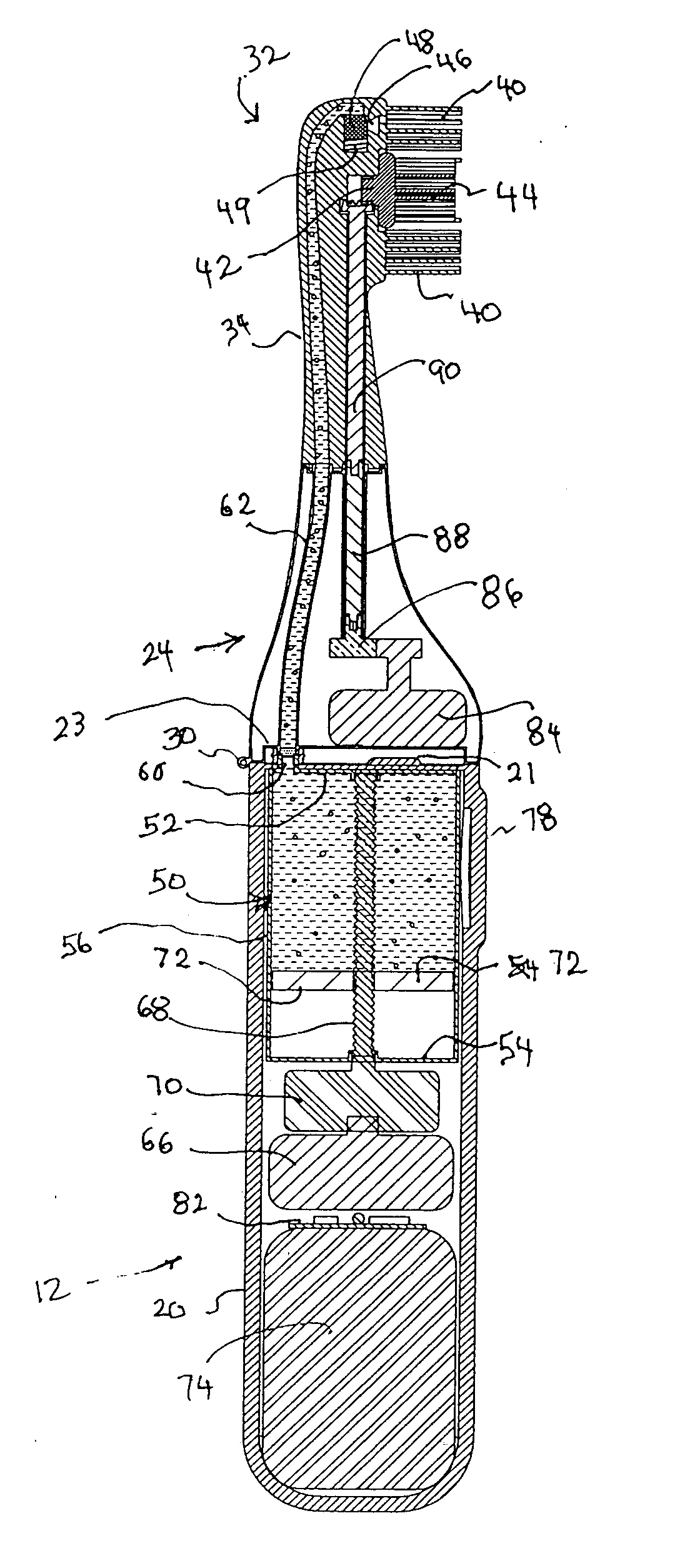 Toothpaste dispensing automatic toothbrush