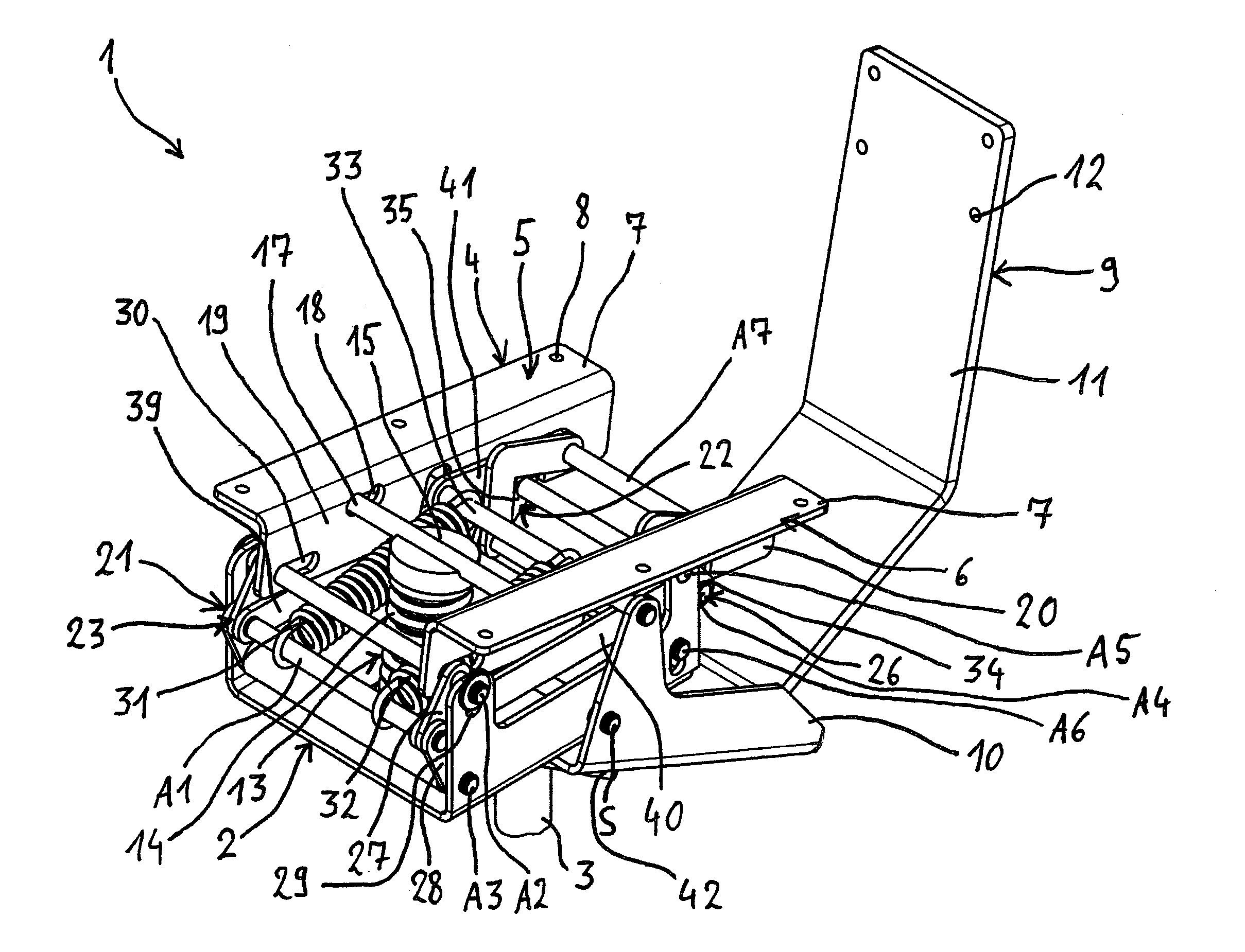 Synchronous mechanism for a chair