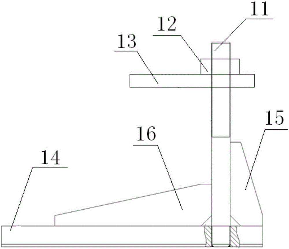 Pressing system restraining blast furnace hearth plate from warping upwards and application thereof