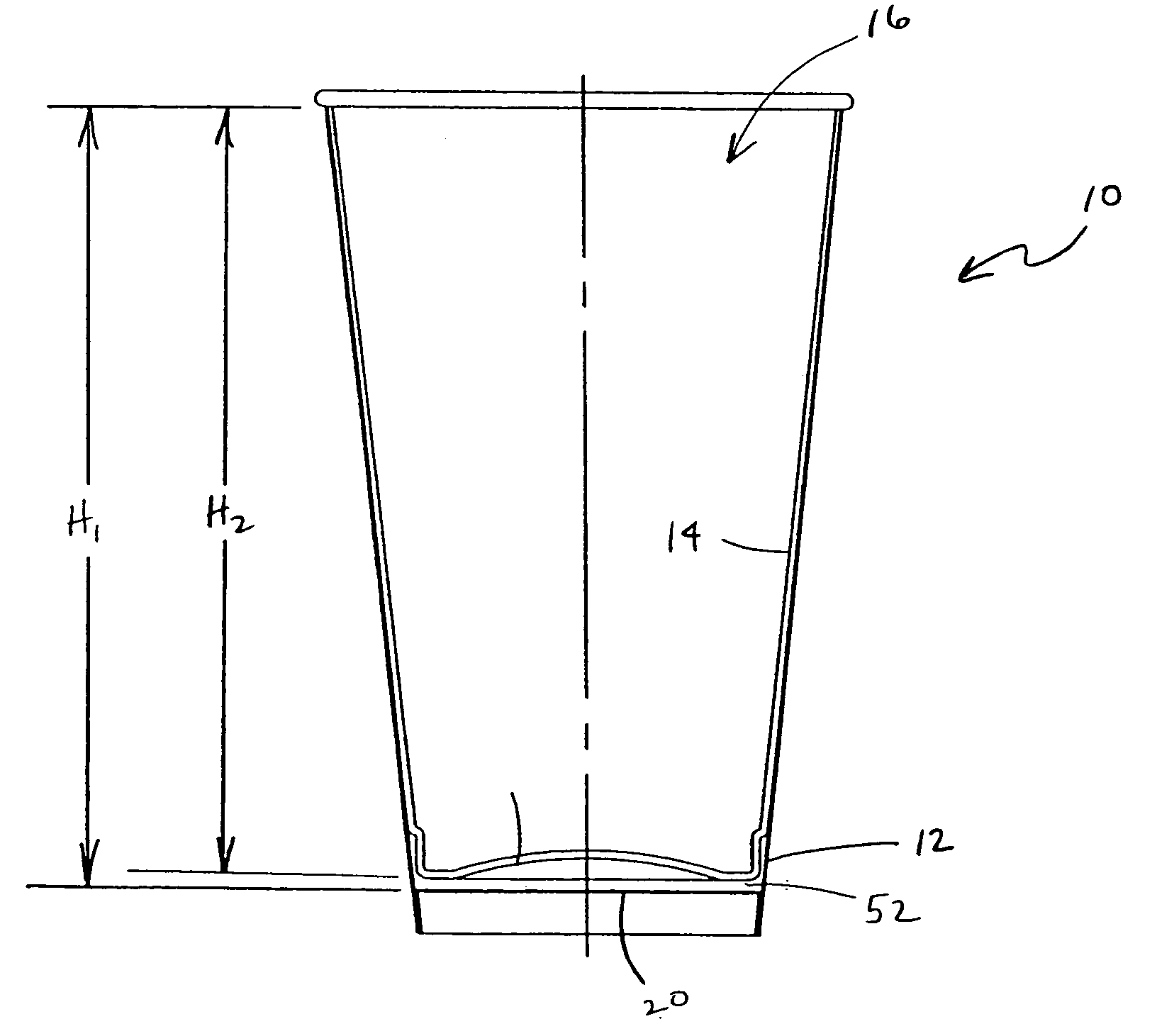 Two-piece insulated cup