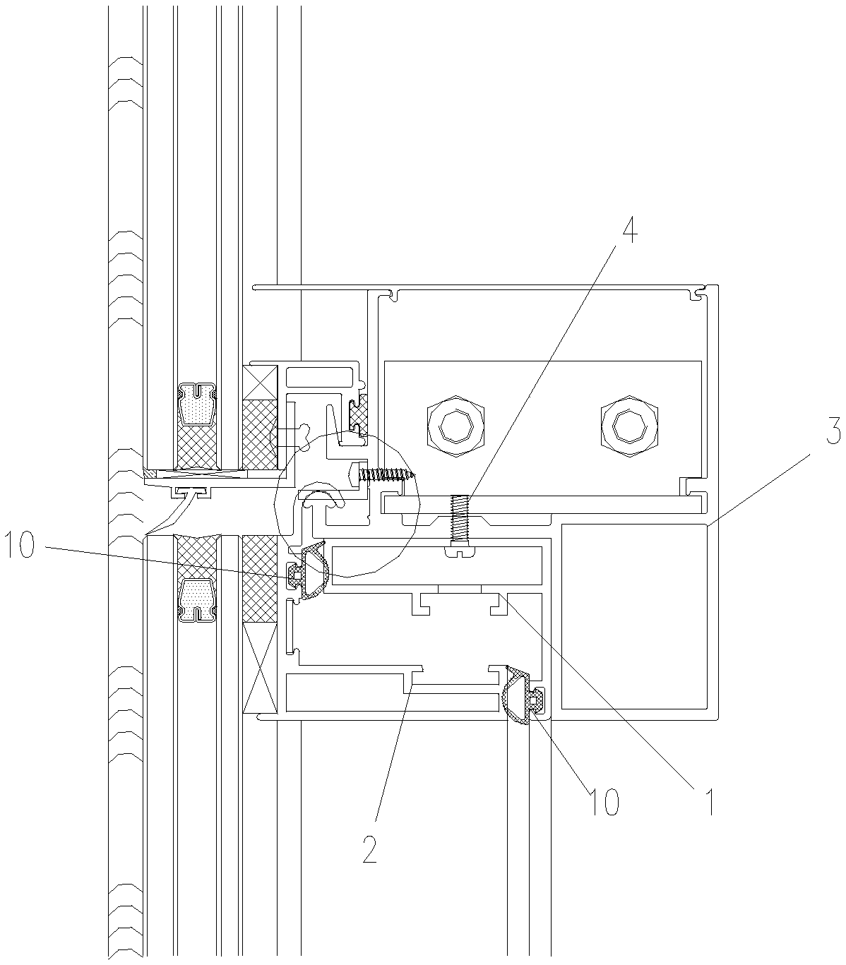 Concealed type horizontally-pivoted-window frame