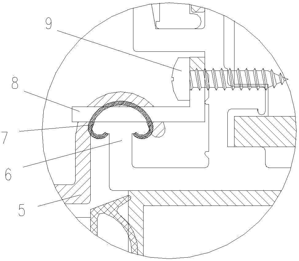 Concealed type horizontally-pivoted-window frame