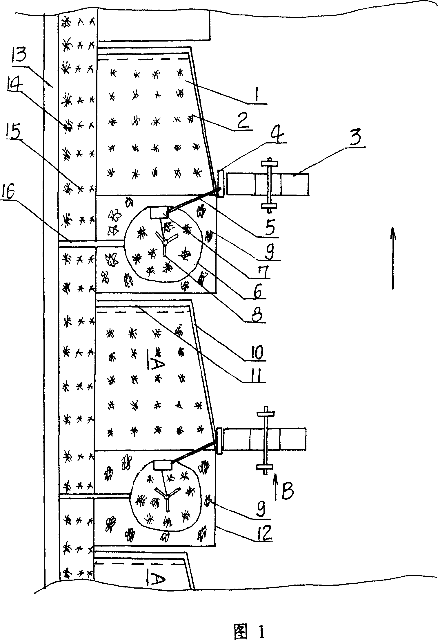 Urban water-body bank ecological restoring apparatus