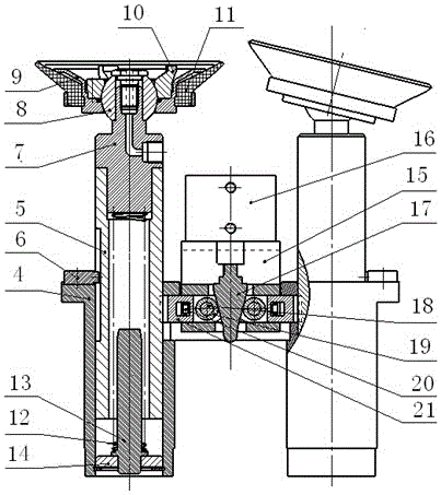 Single-cylinder and double-lock pneumatic vacuum flexible clamp