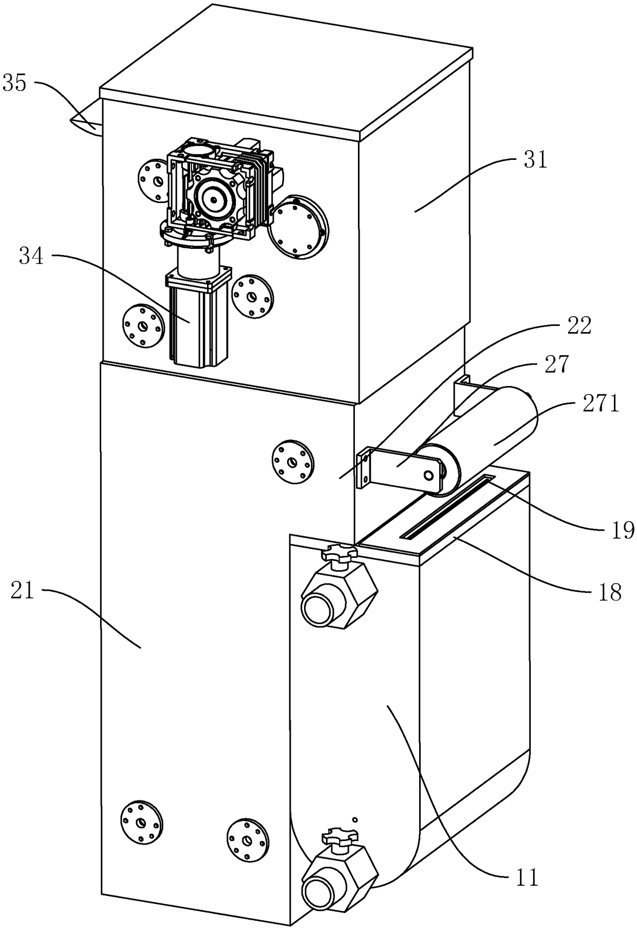 Packaging paper sterilization device for filling machine