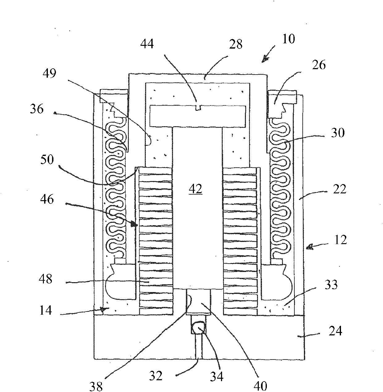 Gas spring for sliding refractory gate valve