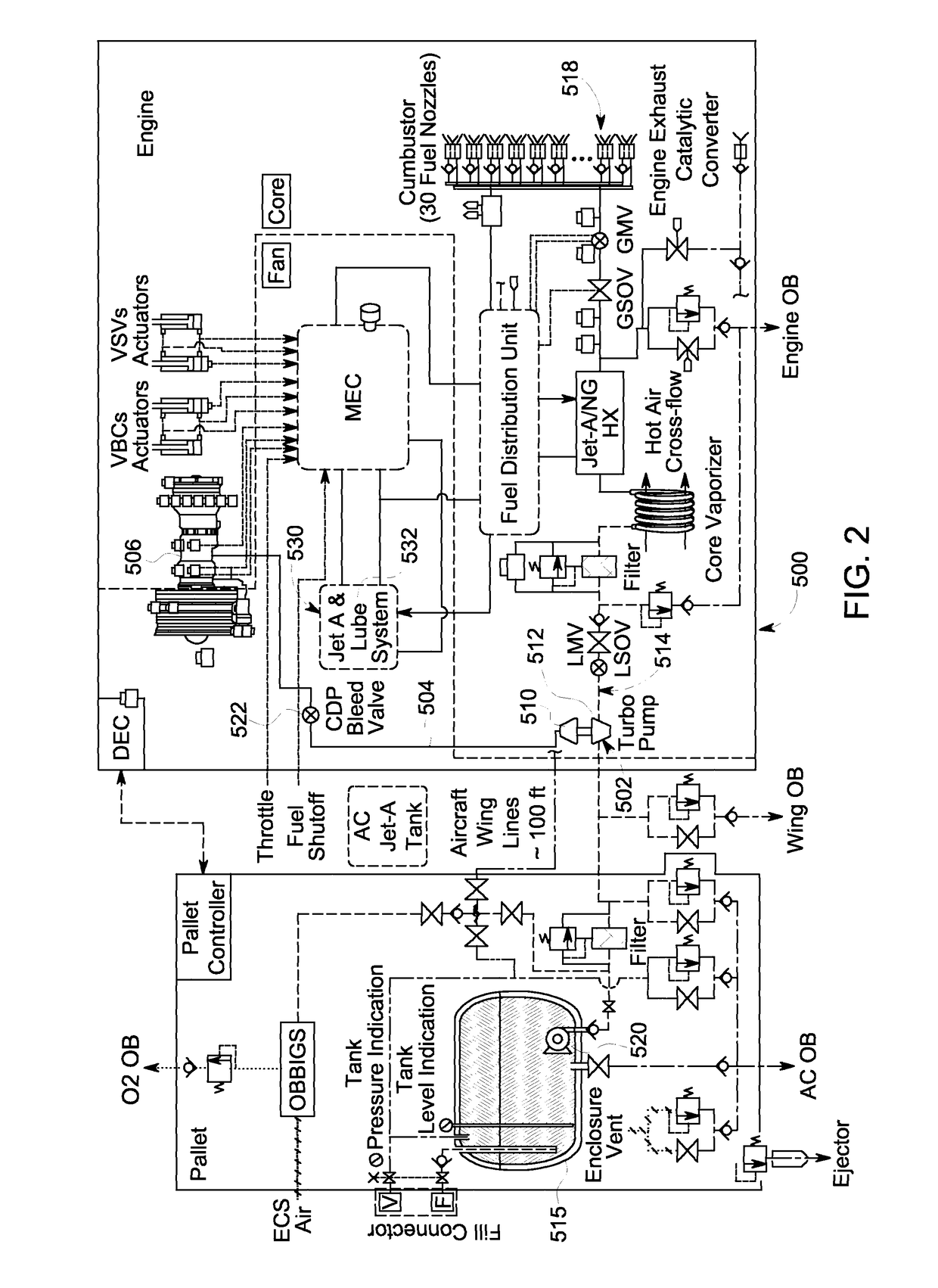 Cryogenic fuel system and method for delivering fuel in an aircraft