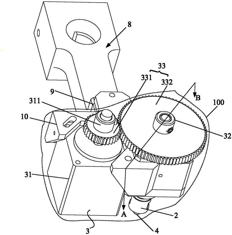 A kind of dispensing device and solid crystal machine