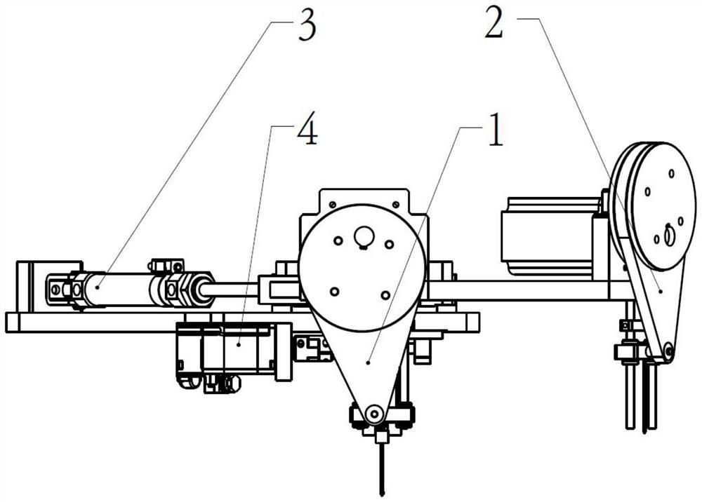 Sandwich structure composite material preform sewing head with pre-puncturing function