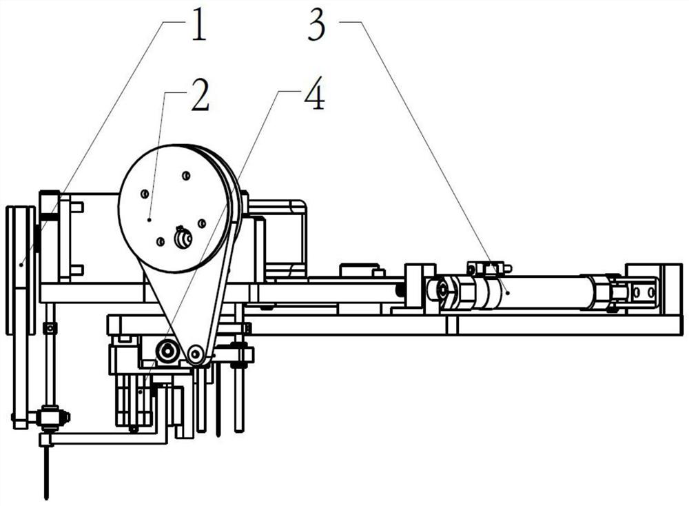 Sandwich structure composite material preform sewing head with pre-puncturing function