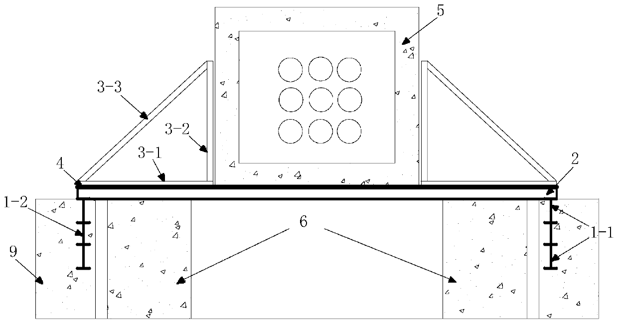 A construction method for protecting an underground high-voltage cable box culvert across a foundation pit