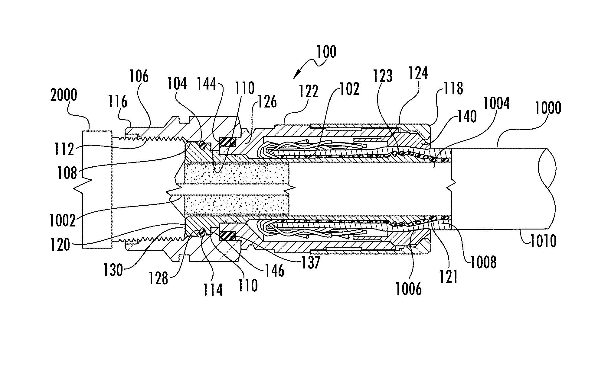 Coaxial cable continuity connector