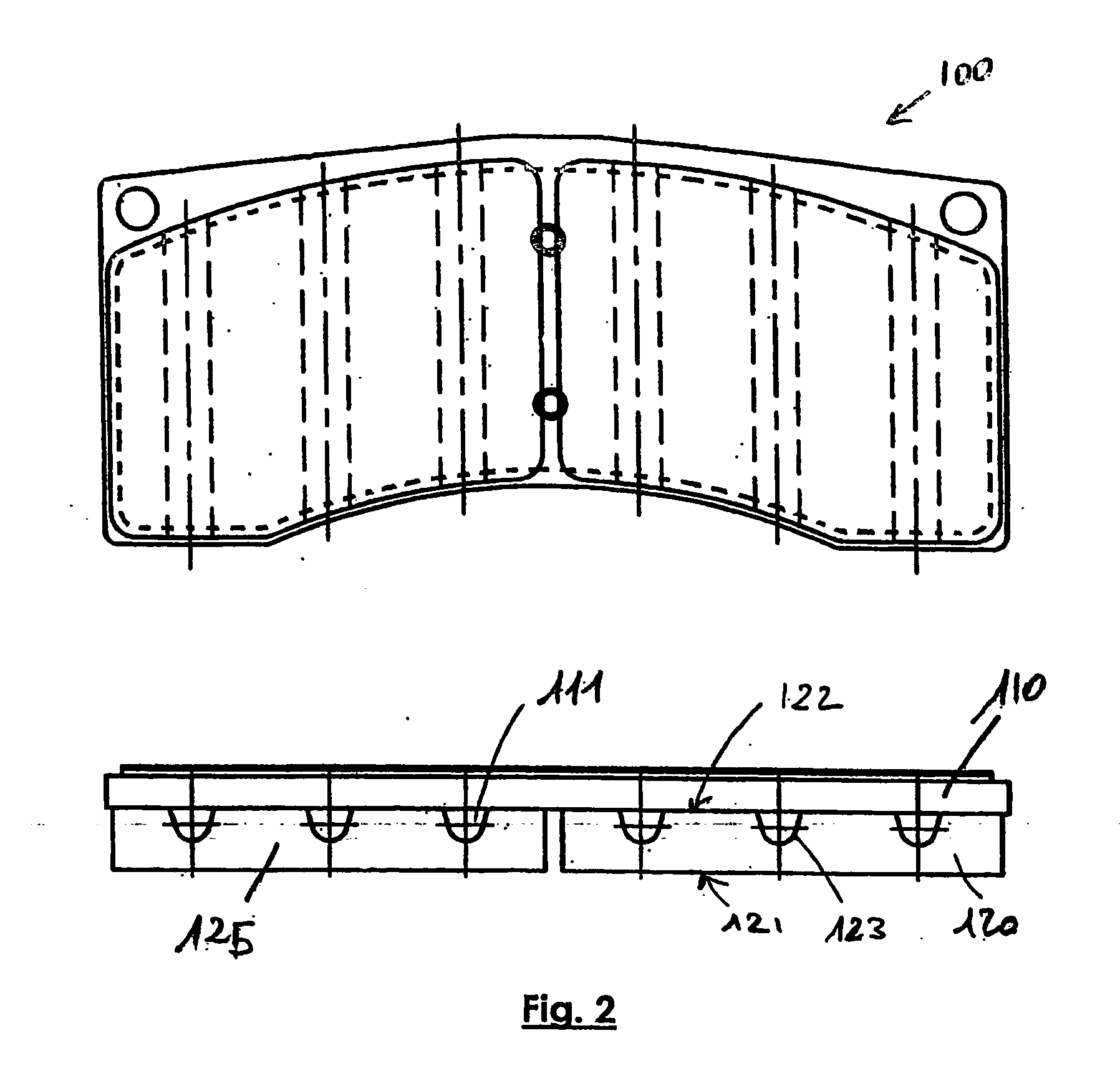 Ventilated brake pads