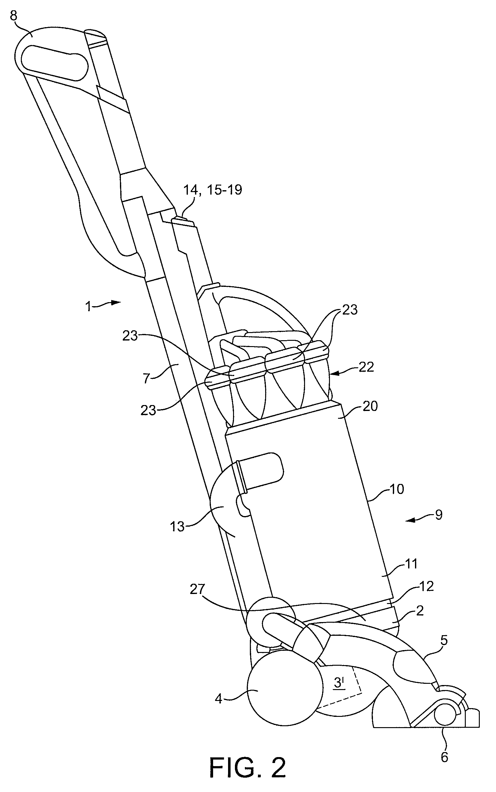 Surface treating head assembly