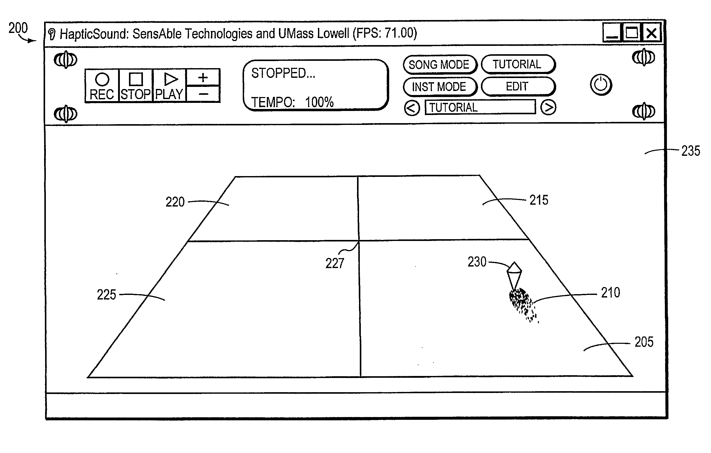 Virtual musical interface in a haptic virtual environment