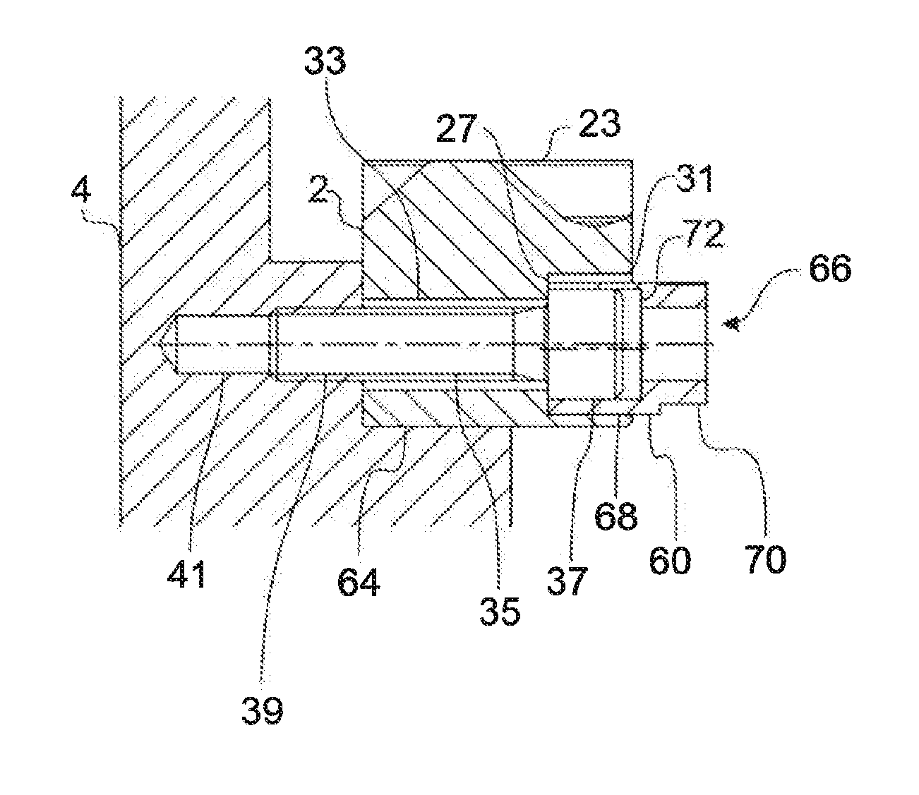 Fastening system with eccentric