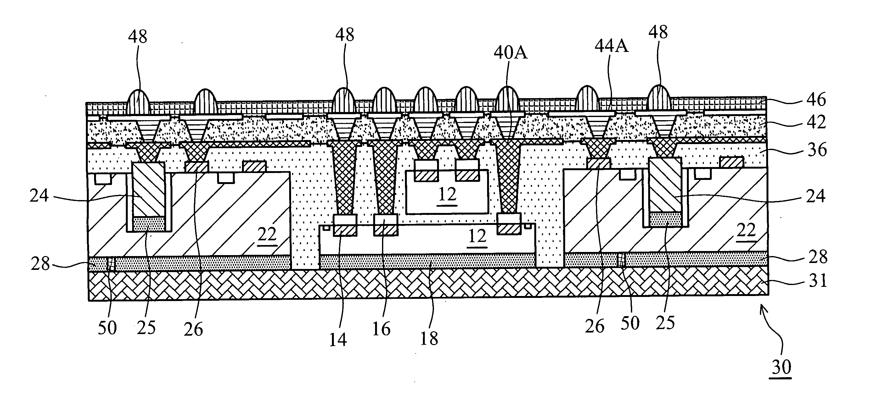 Module board having embedded chips and components and method of forming the same