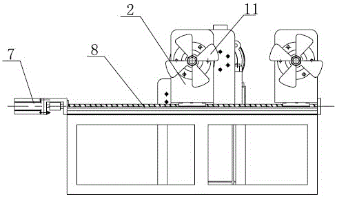 Copper belt automatic winding and disc changing process and device with clutch telescopic shaft