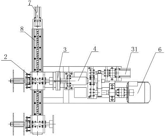 Copper belt automatic winding and disc changing process and device with clutch telescopic shaft