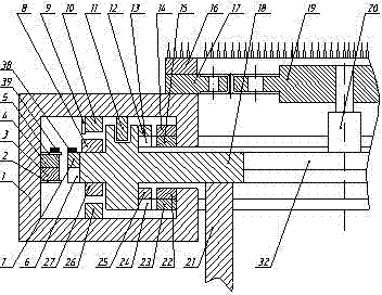 Magnetic suspension tentering sizing transmitting unit