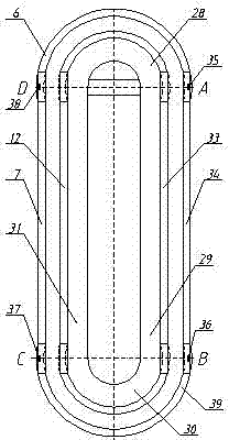 Magnetic suspension tentering sizing transmitting unit