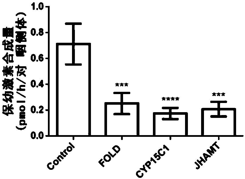 Method for effective prevention and control of lepidoptera pests by RNAi