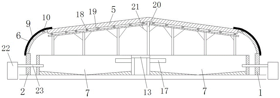 Annual ground-based intensive culture greenhouse for anguilla marmorata