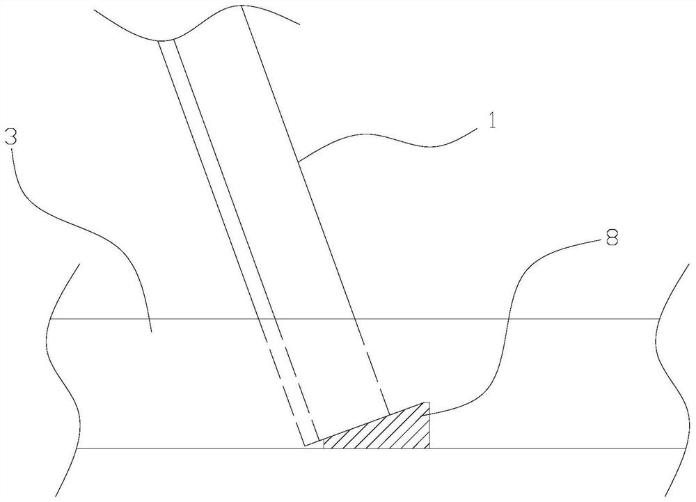 Inclined stand column combined partition and mounting method thereof