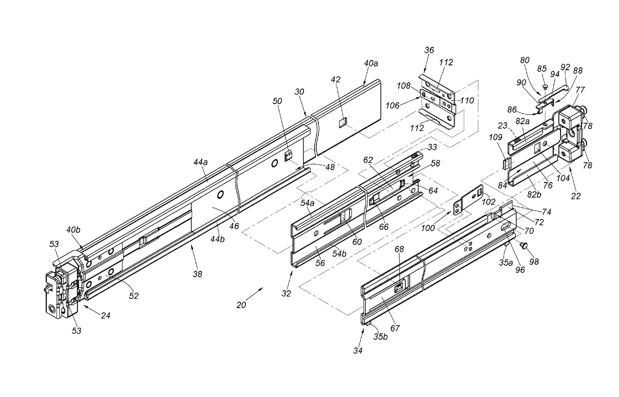 Slide rail mechanism and bracket device thereof