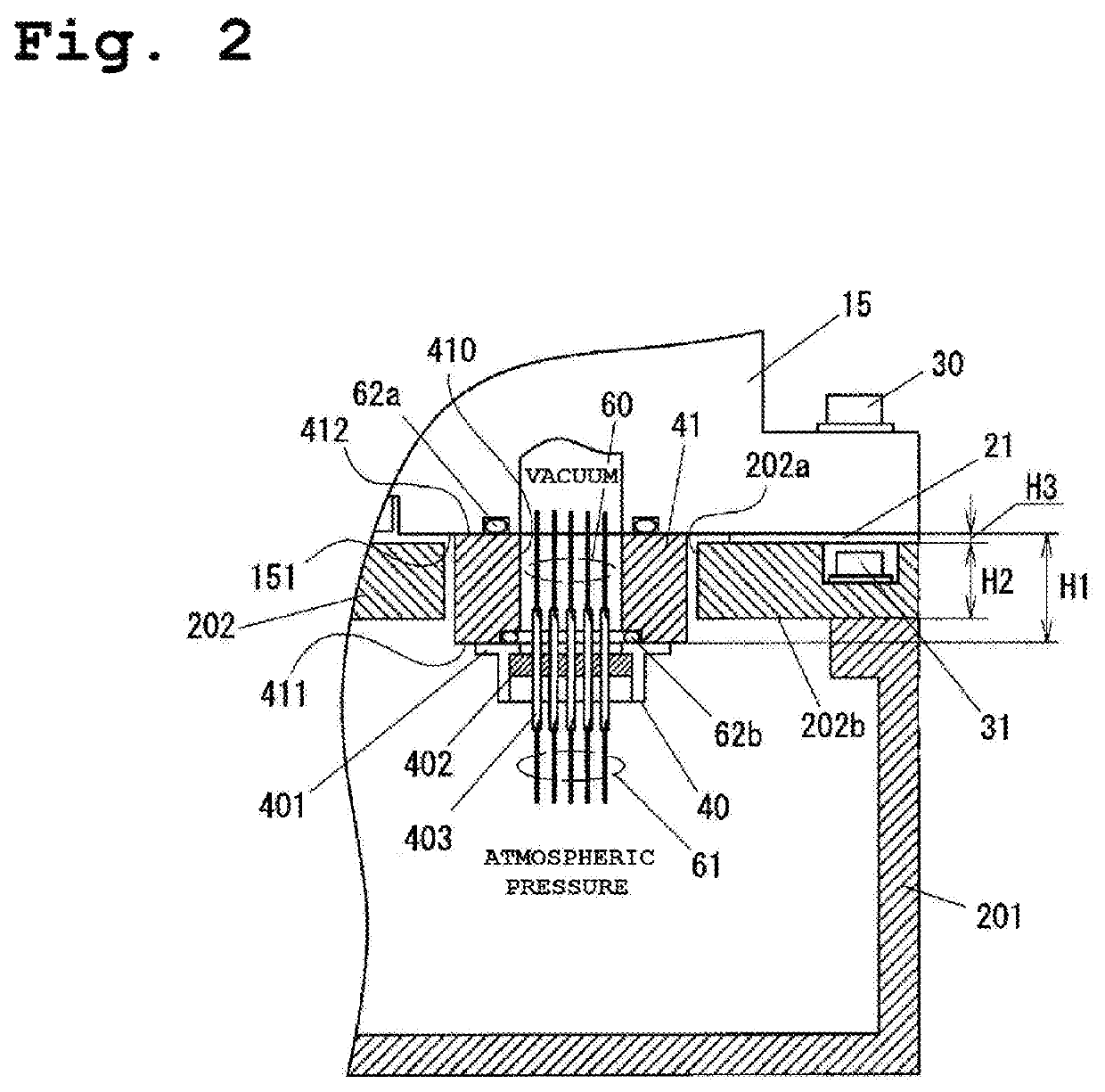 Power supply integrated vacuum pump