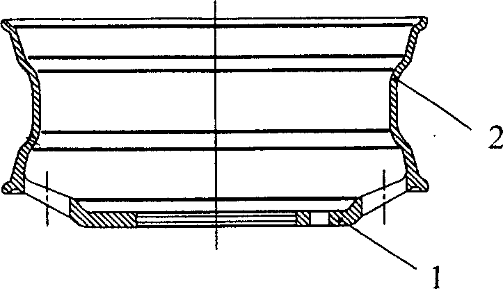 Forging and rotary extrusion forming process for aluminium alloy wheel