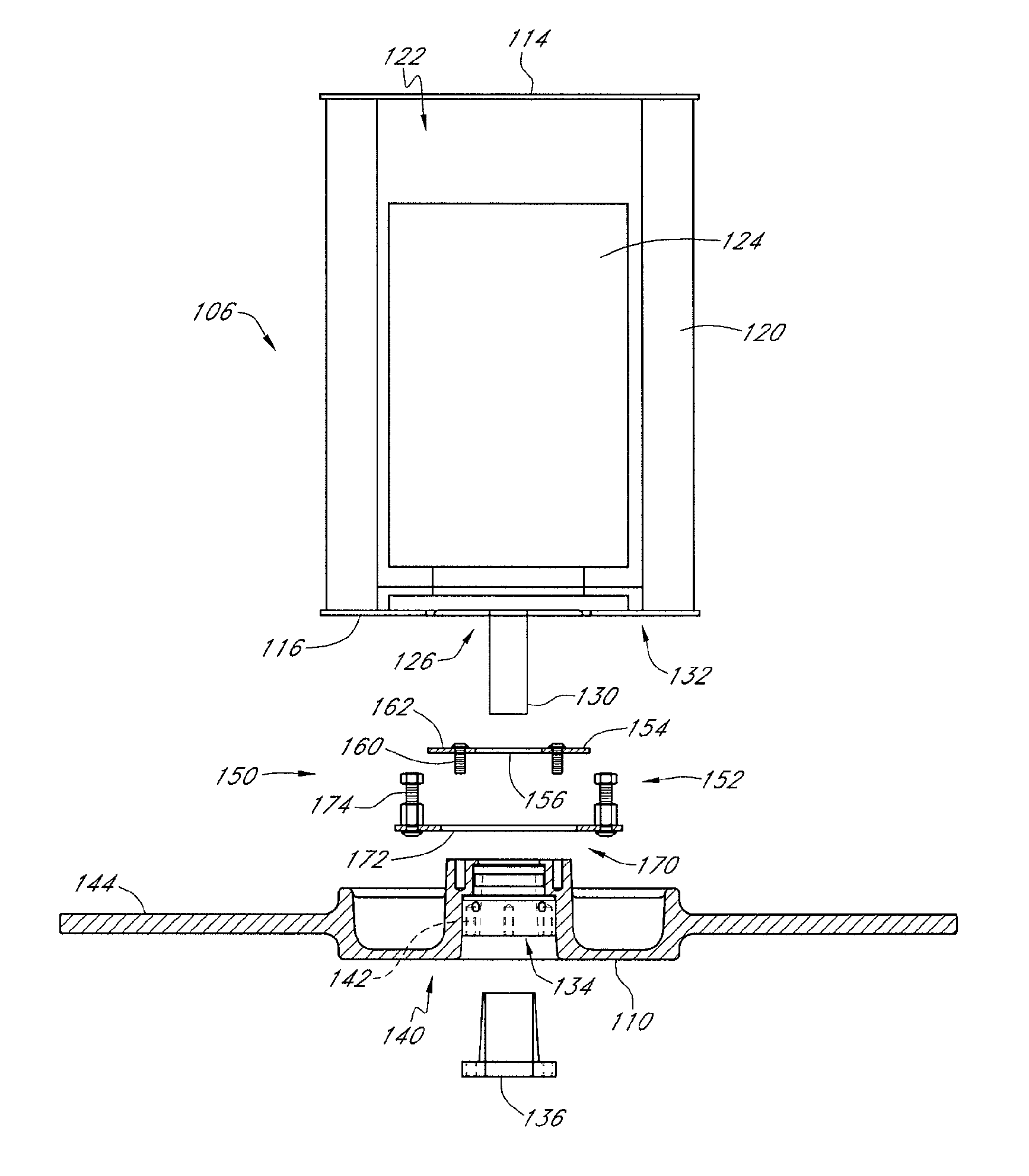 Safety retaining system for large industrial fan