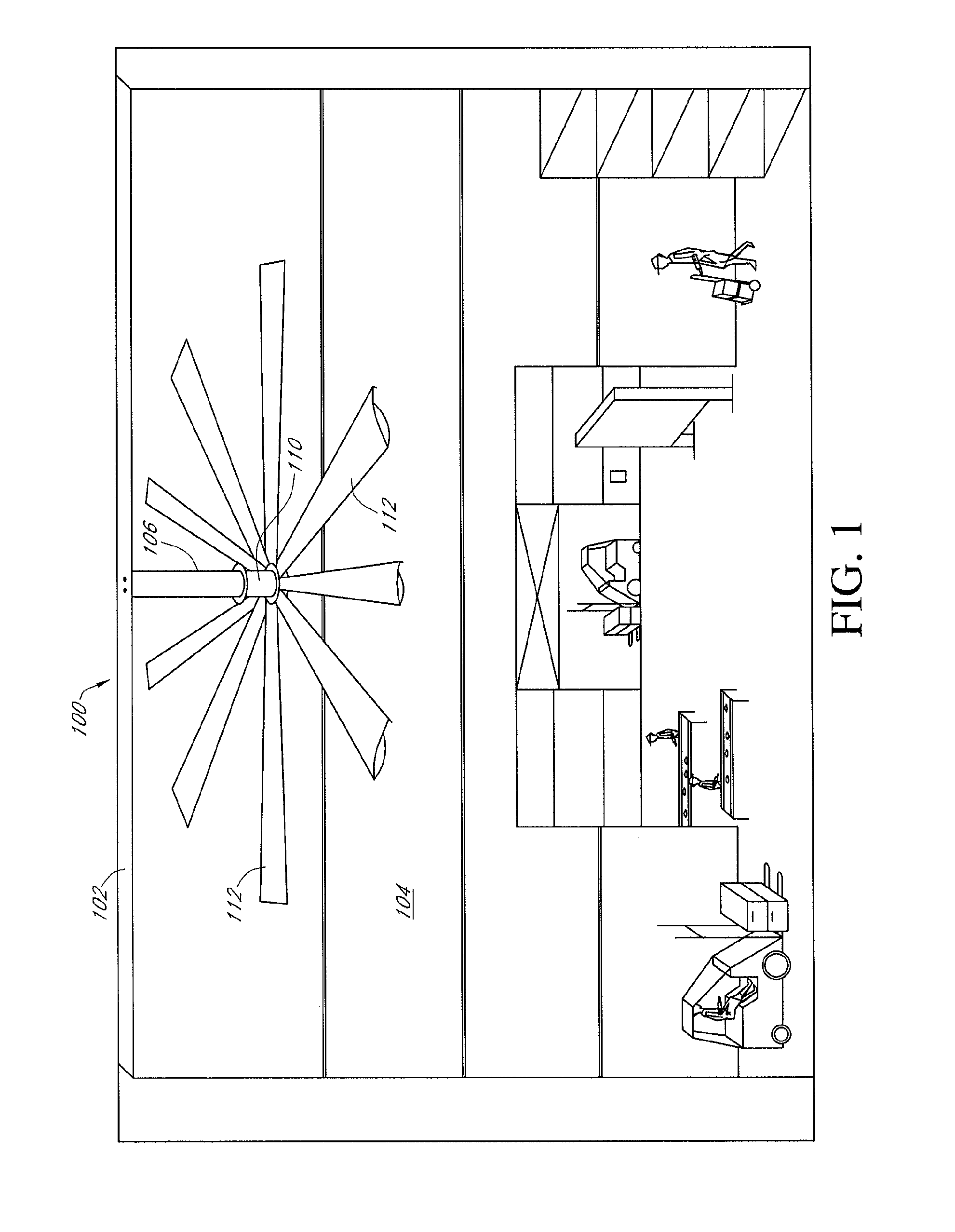 Safety retaining system for large industrial fan