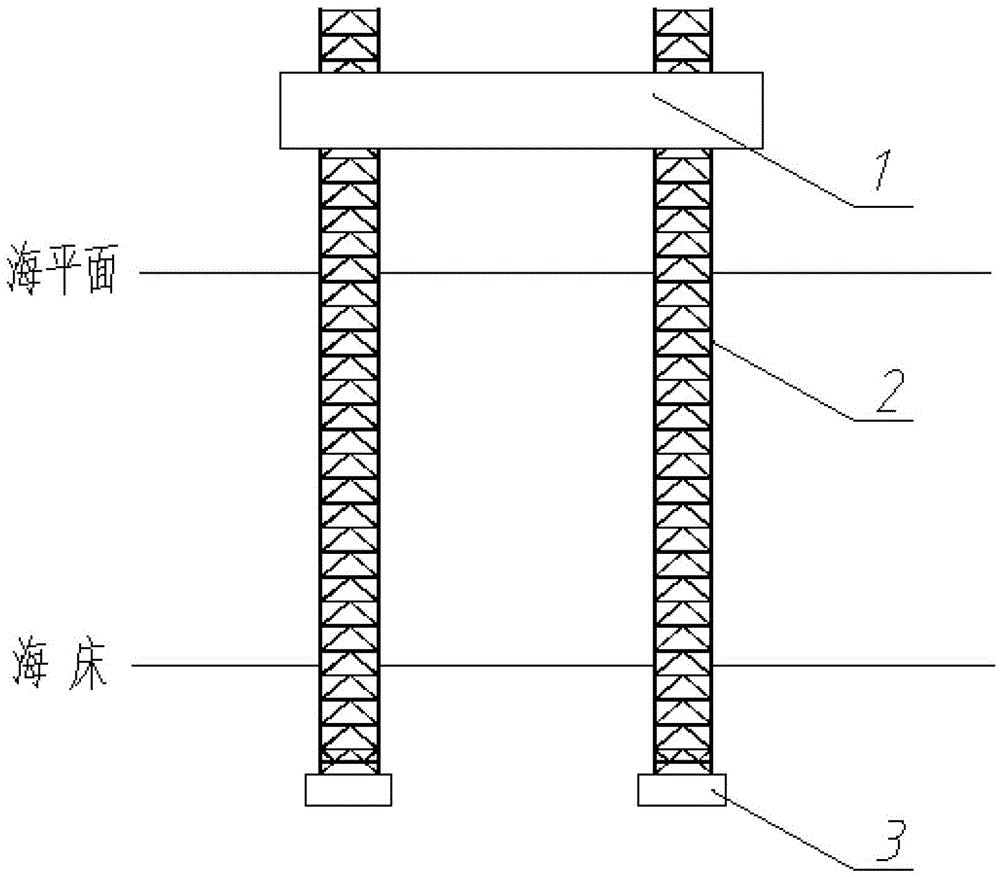 An assembled truss type pile leg device