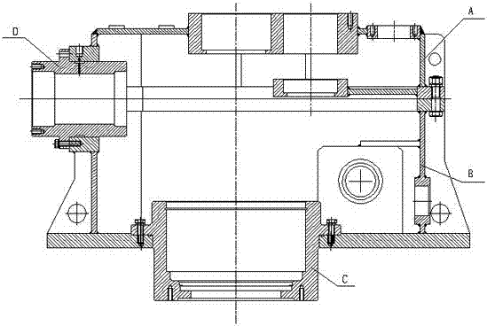 Advancing and steering difunctional gearbox for shallow water