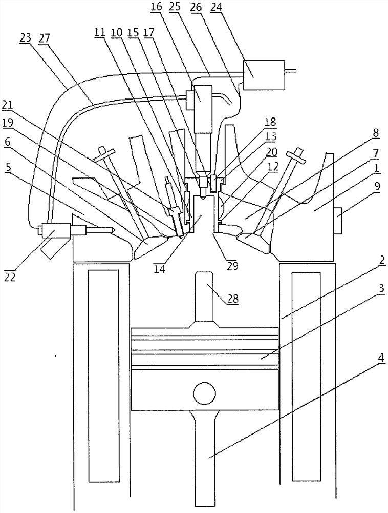 Fuel oil high-temperature vaporization oil supply system of fuel oil engine