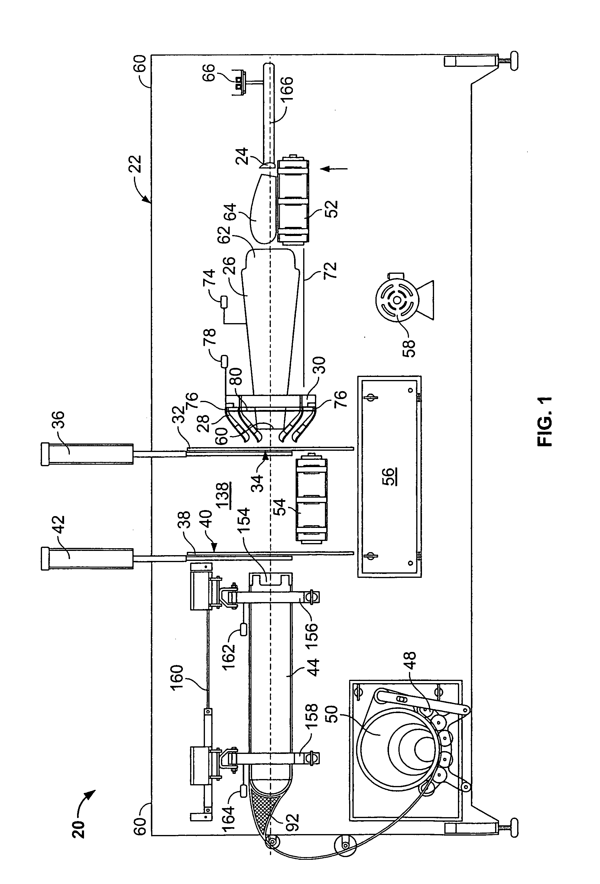 Continuous roll stock netting machine