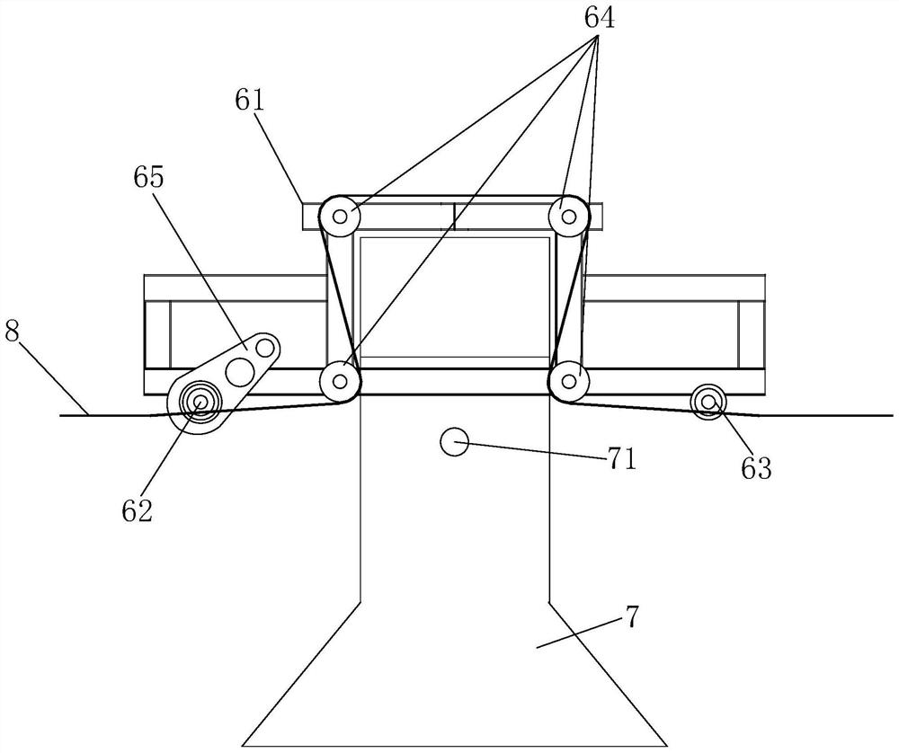 A dust collection device and method in front of a magnesium ingot smelting reduction furnace