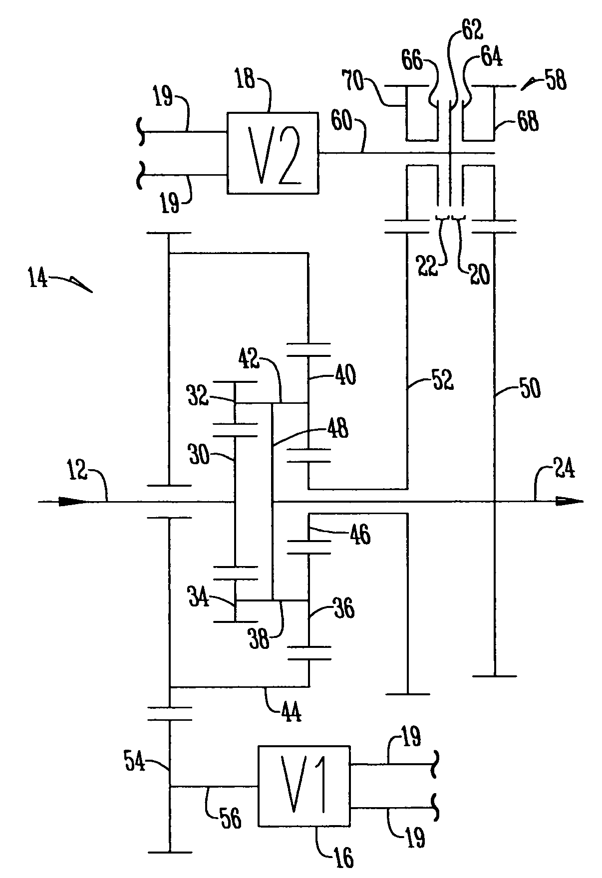 Method and means for shifting a hydromechanical transmission