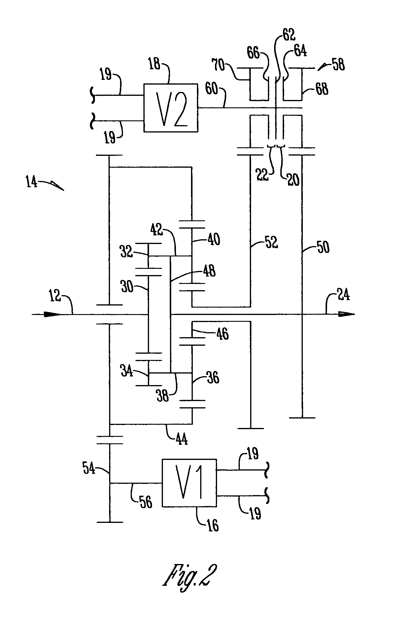 Method and means for shifting a hydromechanical transmission